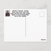 Poste de clôture en pierre du Kansas, carte postal (Dos)