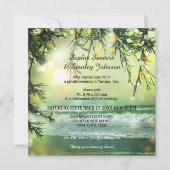 Poste de plage étincelante ou après Faire-part de (Devant)