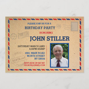 Poste de poste de la carte postale d'anniversaire