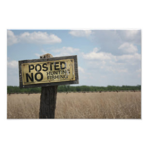 POSTED SIGN Foto Afdruk
