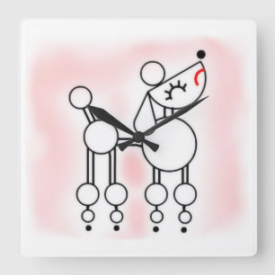 Posteloos esthetisch, portret acrylwandklok vierkante klok