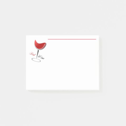 Posten na de roodwijn post-it® notes (Voorkant)