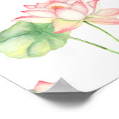 Poster С romantique fleurs de lotus (Coin)