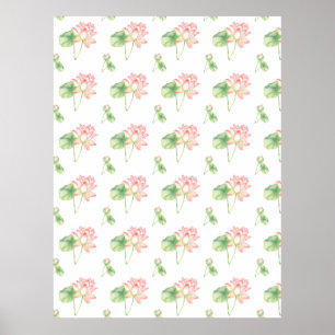 Poster С romantique fleurs de lotus