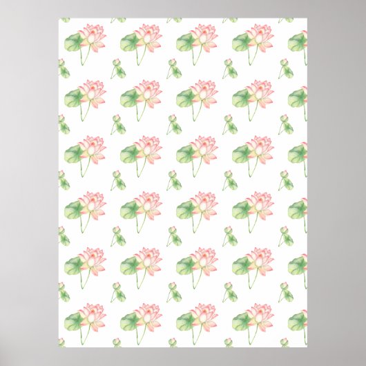 Poster С romantique fleurs de lotus (Devant)