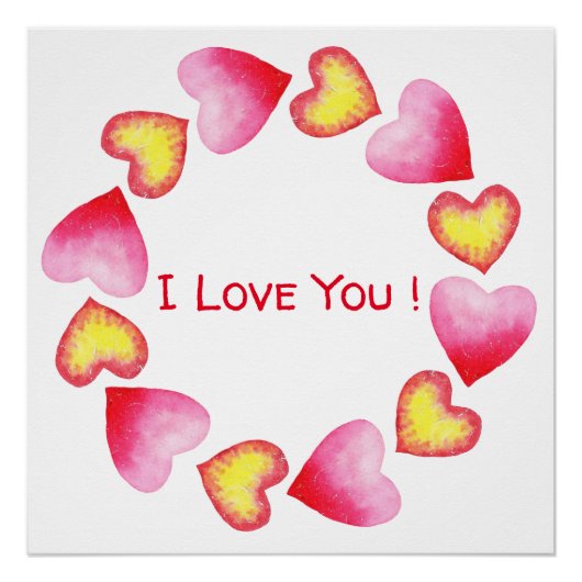 Poster С te romantique Je t'aime Saint Valentin (Devant)