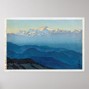 Poster カンチェンジュンガ, Kangchenjunga, Yoshida, Woodcut