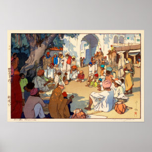 Poster ヘ ビ い, Charmeurs de serpents, Hiroshi Yoshida