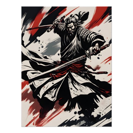 Poster 侍 guerrier samouraï (Devant)