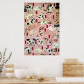 Poster 其 の ま ま 地 口 猫 de (), Cats(1), Kuniyoshi, Ukiyo- (Cuisine)
