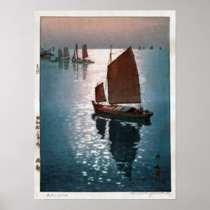 Poster 凪 静, 吉 博 Vent Calme, Hiroshi Yoshida, Coupe de boi