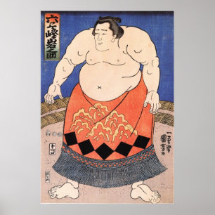 Poster 力 士, 国 芳 Sumo Wrestler, Kuniyoshi, Ukiyo-e