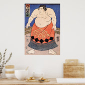 Poster 力 士, 国 芳 Sumo Wrestler, Kuniyoshi, Ukiyo-e (Cuisine)