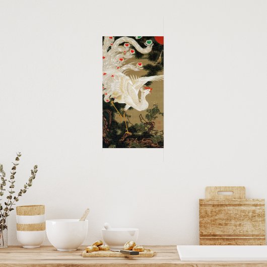 POSTER 動植綵絵(25)老松白鳳図, 伊藤若冲 (Cuisine)