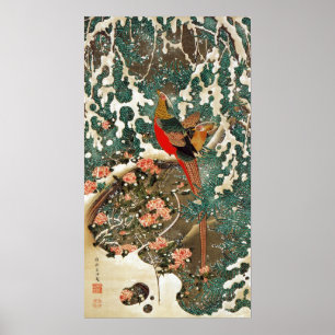 Poster 動 植 綵 絵(19)雪 錦 ,  de  中