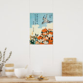 Poster 北 キ に 鳥, ツ 斎 Satsuki Azalea et Bird, Hokusai (Cuisine)