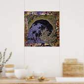 Poster 北 斎 Feminine Wave Hokusai Art (Cuisine)