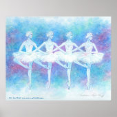 POSTER 四羽の白鳥の踊りアートプリント (Devant)