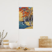 Poster 奥 入 瀬 秋, Automne à Oirase, Hasui Kawase, Coupe du  (Cuisine)