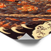 Poster 怪 物 と 闘 う 武 蔵, Musashi combat les monstres, Kuniyo (Coin)