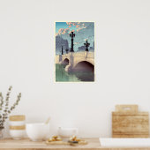 Poster 日 橋, Pont Nihonbashi, Hasui Kawase, Coupe du bois (Cuisine)