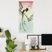 Poster 梅 に 尾 鳥, 広 重 Plum Tree and Bird, Hiroshige, Ukiyo- (Bureau à domicile)