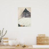 Poster 槍 ヶ 岳, Mont Yari, Hiroshi Yoshida, Découpe (Cuisine)