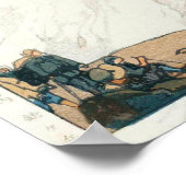 Poster 槍 ヶ 岳, Mont Yari, Hiroshi Yoshida, Découpe (Coin)