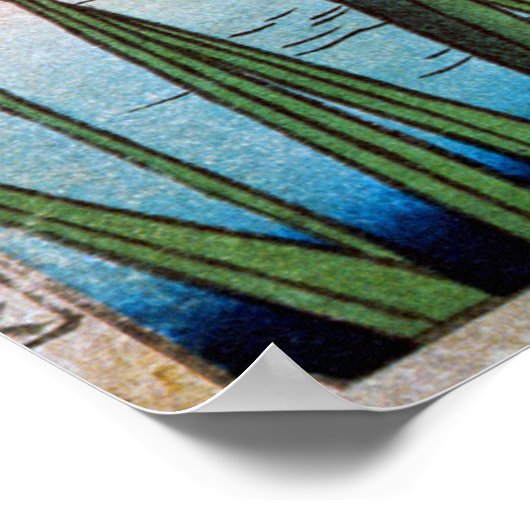 Poster 江 戸 の 菖 蒲, 重 Iris d'Edo, Hiroshige 広 (Coin)