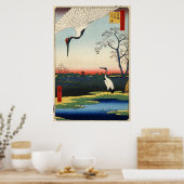Poster 江 戸 の 鶴, 広 grue d'Edo, Hiroshige (Cuisine)