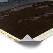 Poster 烏 帽 子 の 旭, Mont Eboshi, Hiroshi Yoshida, Bois (Coin)