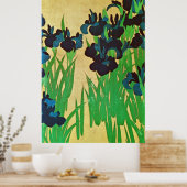 Poster 燕 子 花 図(部), 光 Irises(détail), Kōrin, Japon Art (Cuisine)