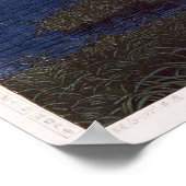 Poster 牛 堀 の 暮 れ, Soirée à Ushibori, Hasui Kawase, Woodcu (Coin)