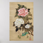 Poster 牡 丹, 其 一 Peony, Kiitsu, Japon Art (Devant)