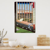 Poster 猫 と 富 士 山, 広 重 Chat et Mont Fuji, Hiroshige (Cuisine)