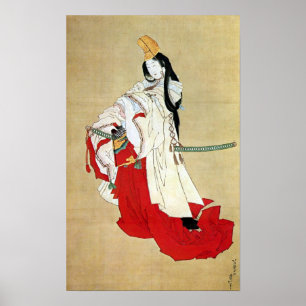 Poster 白 拍 子, 北 Danseuse 斎 Shirabyōshi, Hokusai, Ukiyo-e
