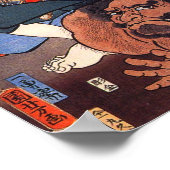 Poster 相 撲, 歌 川 国 lutte 芳 Sumo, Kuniyoshi (Coin)