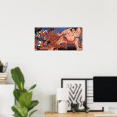 Poster 相 撲, 歌 川 国 lutte 芳 Sumo, Kuniyoshi (Bureau à domicile)