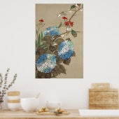 Poster 紫 陽 花 と ン Hydrangea et Dragonfly, Hōitsu (Cuisine)