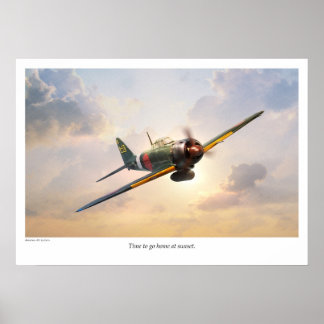 POSTER 航空芸術ポスター「三菱A6Mゼロ」