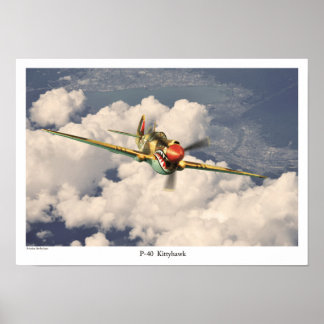 Poster 航空芸術ポスター「P-40 Kittyhawk」