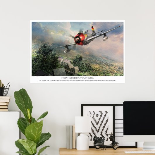 POSTER 航 空 芸 術 ポ タ"P-47Dの"SU" (Bureau à domicile)