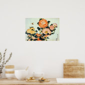 Poster 菊 と 蜂, 北 斎 Chrysanthemum et Bee, Hokusai (Cuisine)