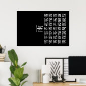 POSTER 雨 と 雨 冠 の 漢 字 (Bureau à domicile)