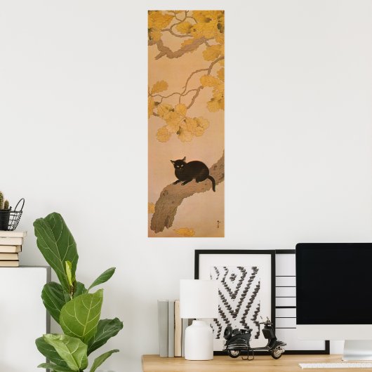 Poster 黒 猫, 春 Chat Noir, Shunsō (Bureau à domicile)