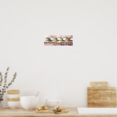 Poster 0001 Ligne de Teacups Art Imprimer (Cuisine)