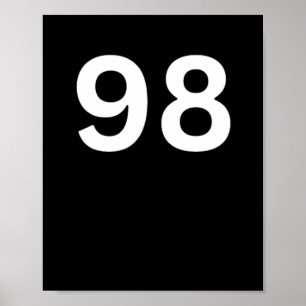 Poster 00398 Numéro 98 Quatre-vingt-dix-huit W