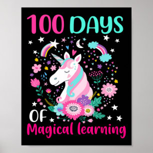 Poster 00 jours d'apprentissage magique flossant unicorne