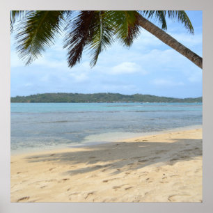 Poster 012 - Plage des Caraïbes au bord de l'eau