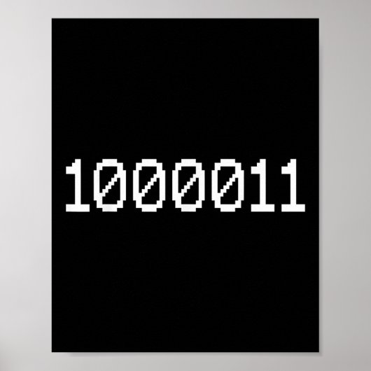 Poster 1000011 Code binaire pour 67 Drôle de mème technol (Devant)